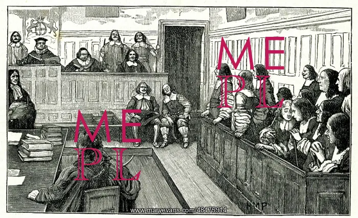 : Edward Bushell delivering the Jury's Verdict, 1670 : Edward Bushell delivering the Jury's Verdict, 1670