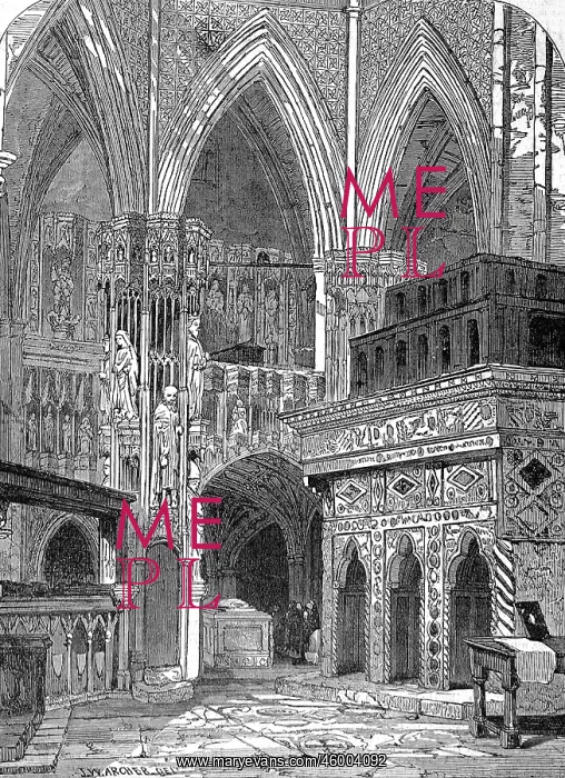 : Edward the Confessor's Chapel, Westminster Abbey 1848 : Edward the Confessor's Chapel, Westminster Abbey 1848