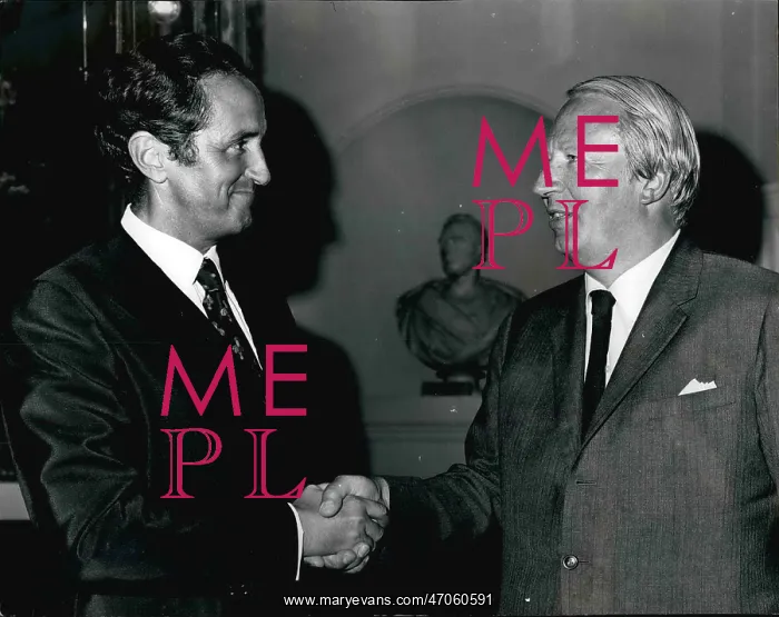 : Edward Heath with Gregorio Lopez-Bravo of Spain : Edward Heath with Gregorio Lopez-Bravo of Spain