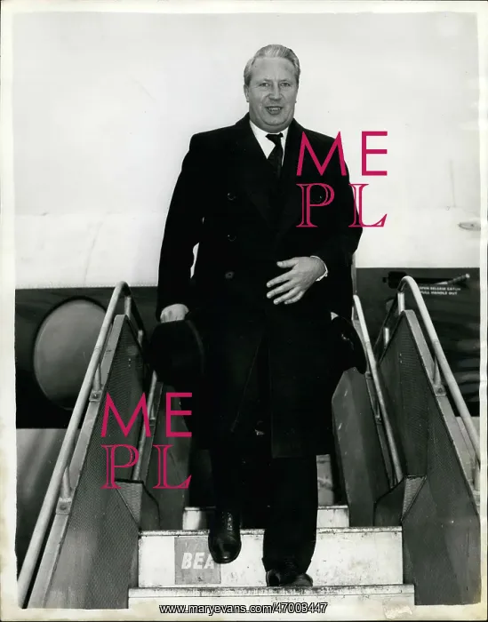 : Edward Heath returns to London after Common Market talks : Edward Heath returns to London after Common Market talks