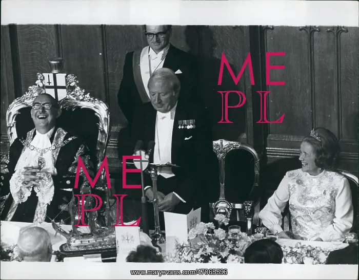 : Edward Heath speaking at Lord Mayor's banquet, Guildhall : Edward Heath speaking at Lord Mayor's banquet, Guildhall
