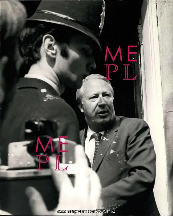 : Edward Heath splashed with red paint, Downing Street : Edward Heath splashed with red paint, Downing Street