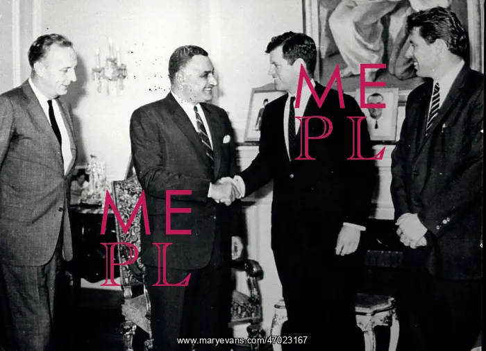 : Edward Kennedy and President Nasser, Cairo, Egypt : Edward Kennedy and President Nasser, Cairo, Egypt