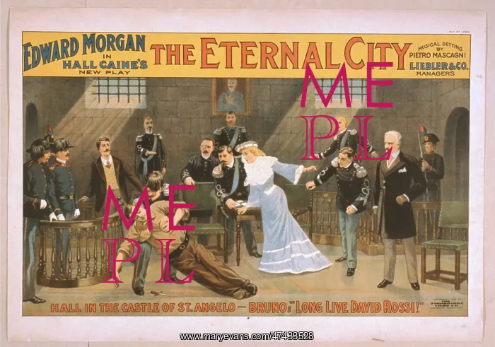 : Edward Morgan in Hall Caine's new play, The eternal city mus : Edward Morgan in Hall Caine's new play, The eternal city mus