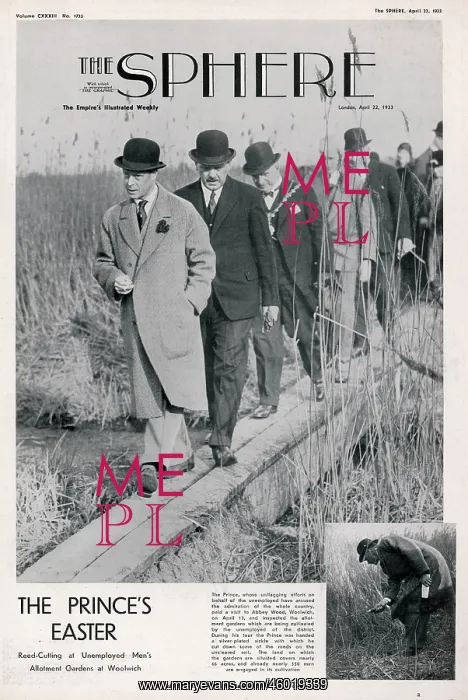 : Edward, Prince of Wales visiting allotments : Edward, Prince of Wales visiting allotments