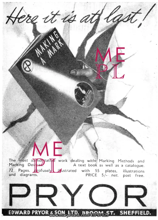 : Edward Pryor Marking Methods & Devices : Edward Pryor Marking Methods & Devices