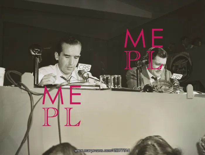 : Edward R. Murrow (left) and Eric Sevareid : Edward R. Murrow (left) and Eric Sevareid