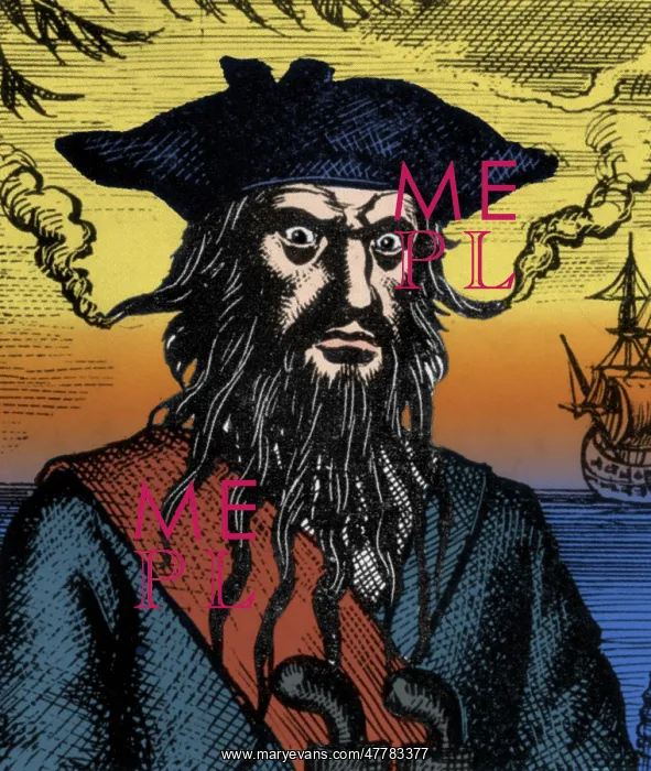: Edward Teach AKA Blackbeard, English Pirate : Edward Teach AKA Blackbeard, English Pirate