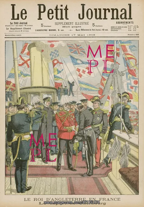 : Edward VII at Cherbourg 1903 : Edward VII at Cherbourg 1903