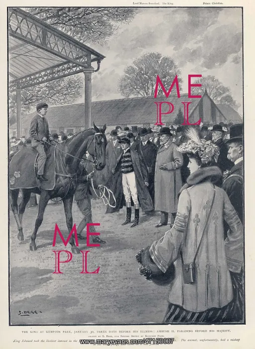 : Edward VII at Kempton Park races : Edward VII at Kempton Park races