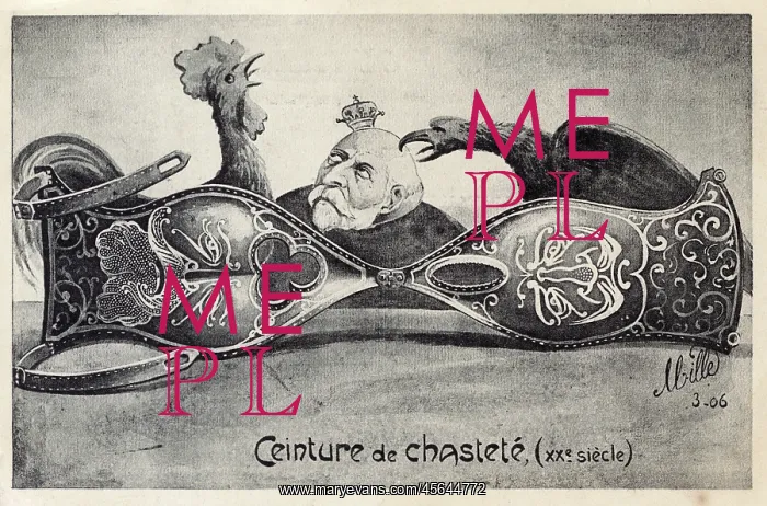 : Edward VII lampooned with a Chastity Belt : Edward VII lampooned with a Chastity Belt