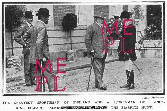 : Edward VII with the master of the Biarritz hunt : Edward VII with the master of the Biarritz hunt