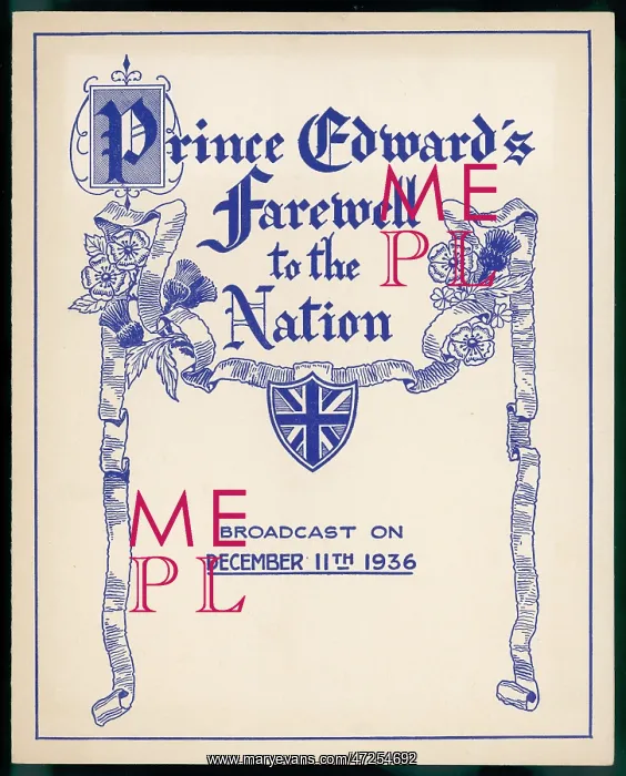 : EDWARD VIII / ABDICATION : EDWARD VIII / ABDICATION