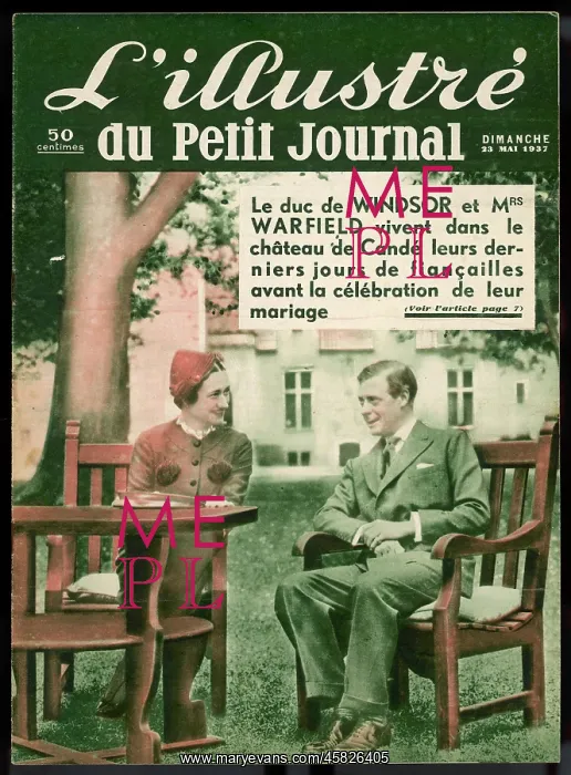 : Edward VIII and Wallis Simpson after their wedding, 1937 : Edward VIII and Wallis Simpson after their wedding, 1937