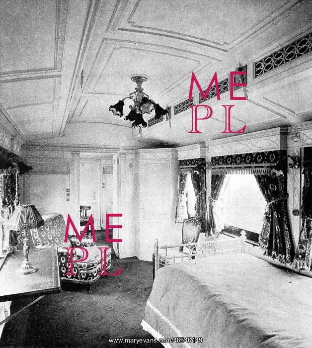 : Edward VII's sleeping compartment on the royal train : Edward VII's sleeping compartment on the royal train