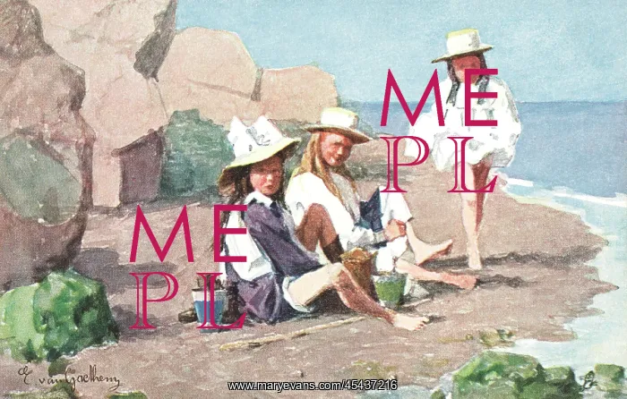 : Edwardian Beach Scene : Edwardian Beach Scene