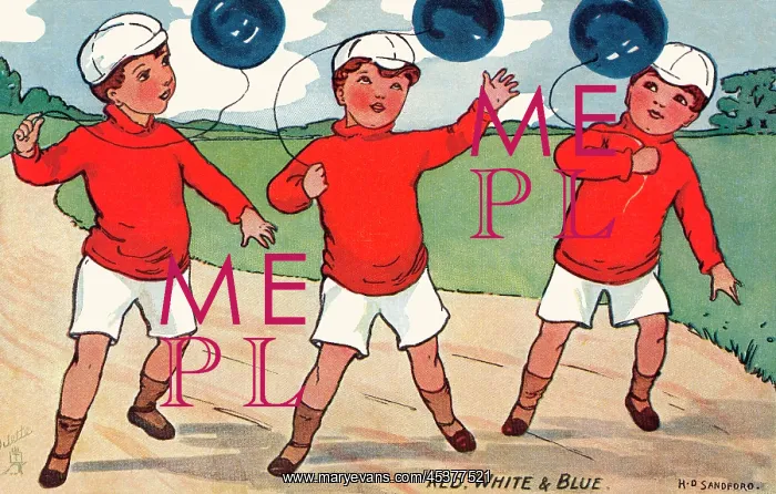 : Edwardian Children - boys and balloons : Edwardian Children - boys and balloons