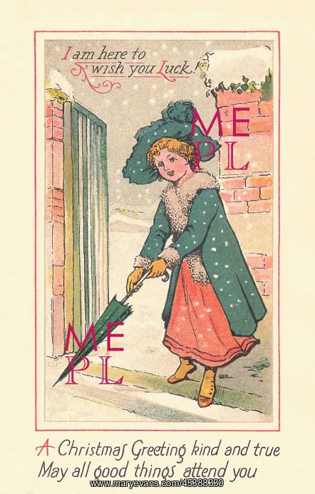 : Edwardian Christmas card : Edwardian Christmas card
