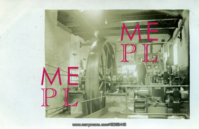 : Edwardian Fly-Wheel Mill Steam Engine to Electric Generator : Edwardian Fly-Wheel Mill Steam Engine to Electric Generator