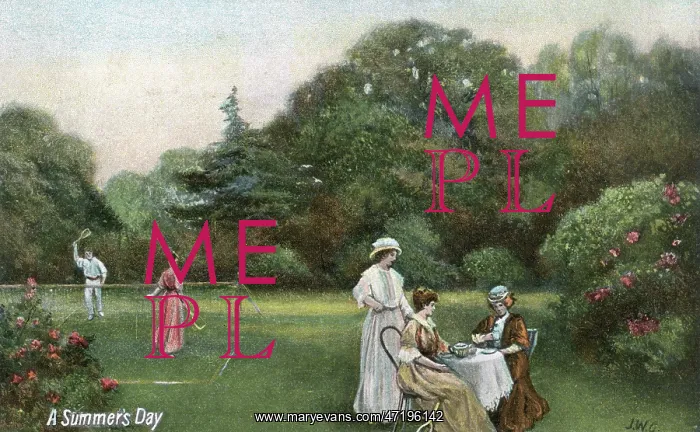 : EDWARDIAN GARDEN SCENE : EDWARDIAN GARDEN SCENE