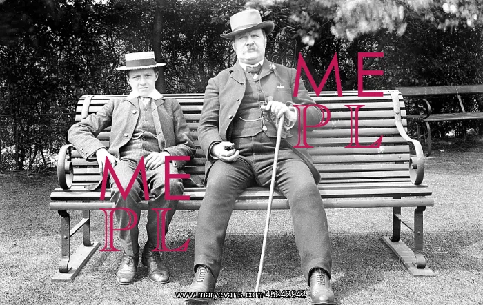 : Edwardian gentleman and his son : Edwardian gentleman and his son