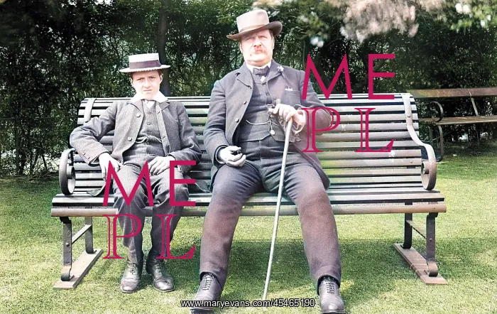 : Edwardian gentleman and his son : Edwardian gentleman and his son