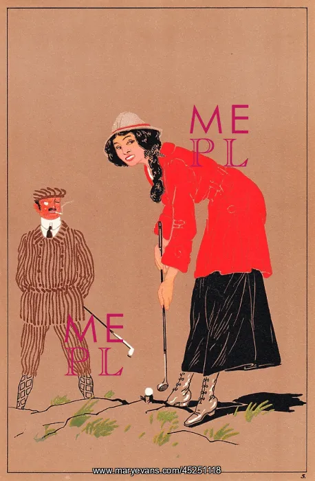  : Edwardian golfer about to tee off