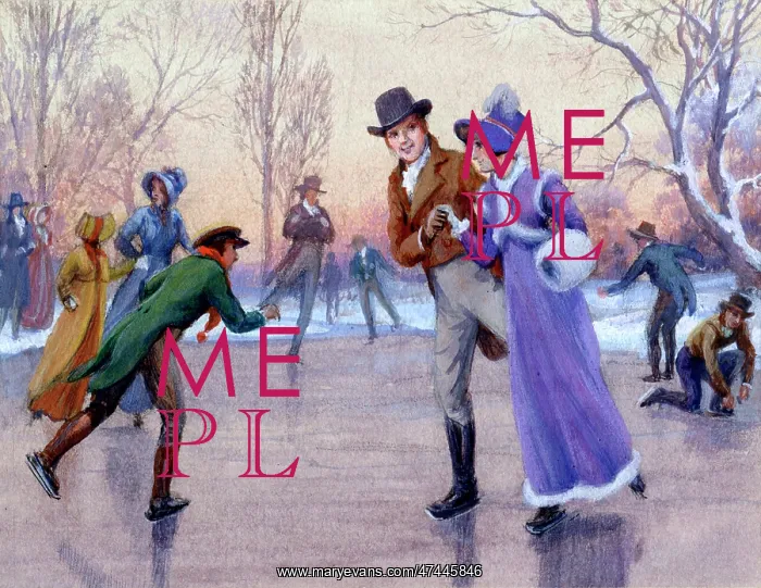 : Edwardian ice skating scene
