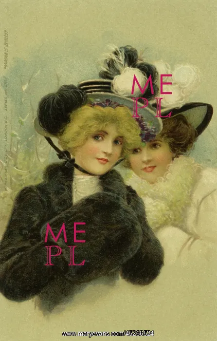 : Edwardian ladies in winter : Edwardian ladies in winter