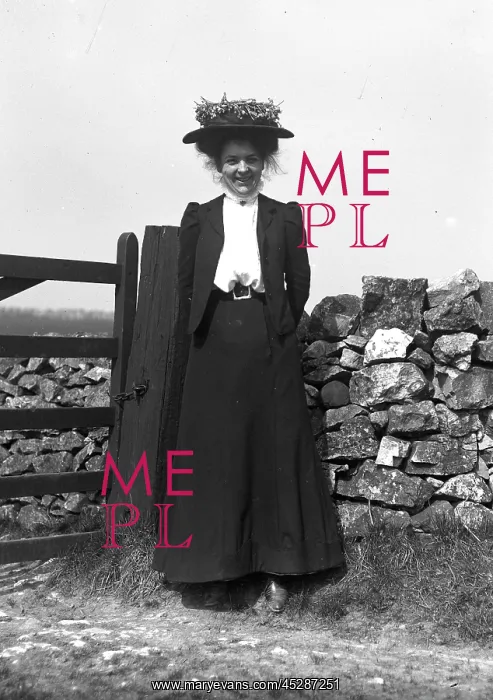 : Edwardian lady in Peak District : Edwardian lady in Peak District