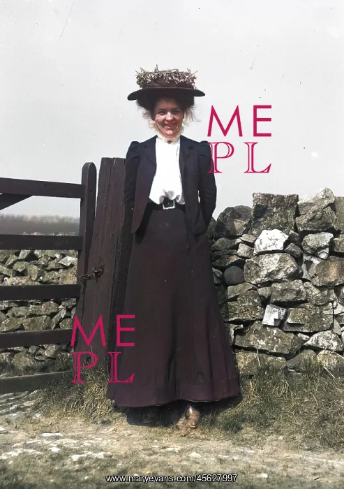 : Edwardian lady in Peak District : Edwardian lady in Peak District