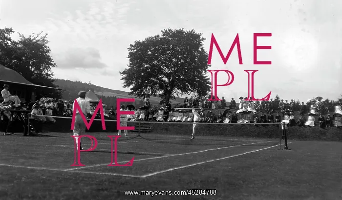: Edwardian tennis match : Edwardian tennis match