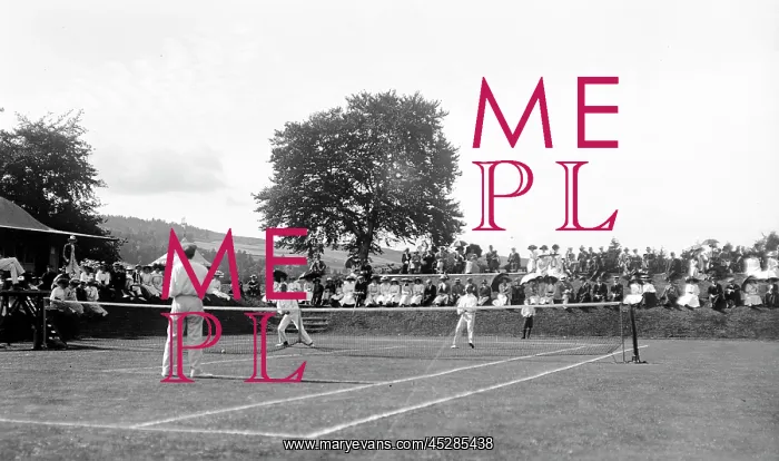 : Edwardian tennis match : Edwardian tennis match