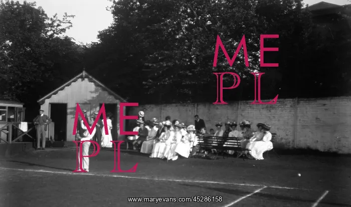 : Edwardian tennis match : Edwardian tennis match