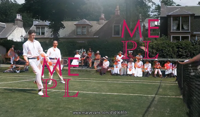: Edwardian tennis match : Edwardian tennis match