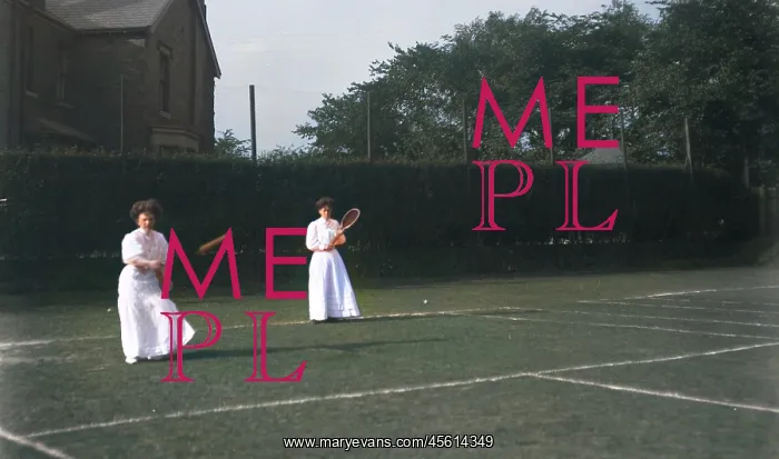 : Edwardian tennis match : Edwardian tennis match