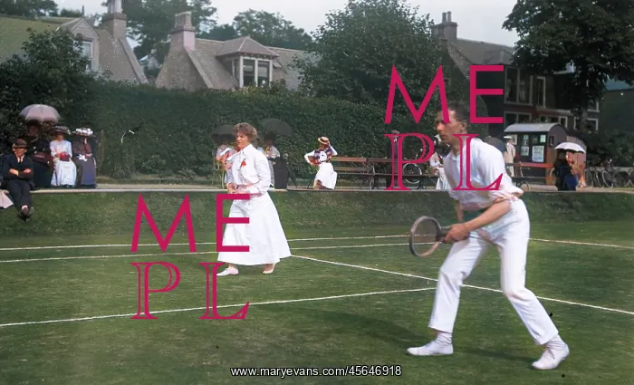 : Edwardian tennis match : Edwardian tennis match
