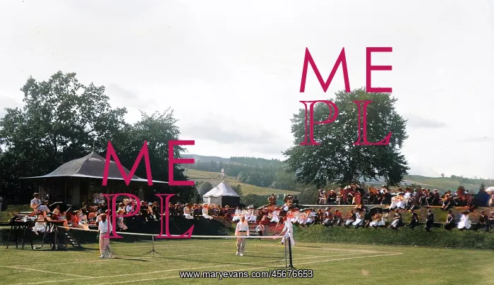: Edwardian tennis match : Edwardian tennis match
