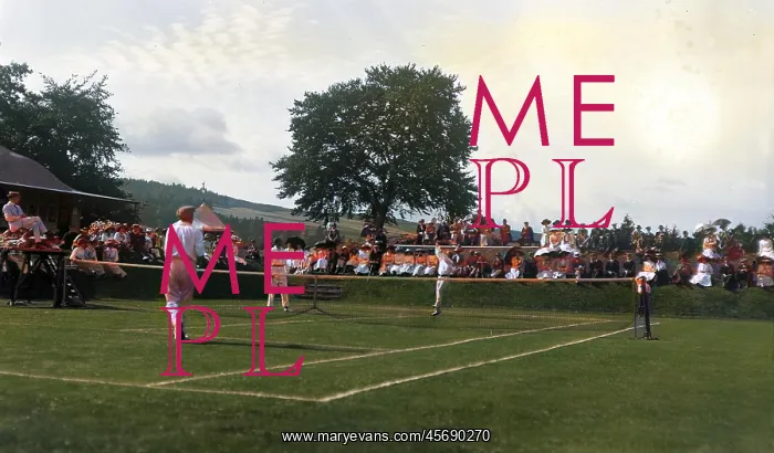 : Edwardian tennis match : Edwardian tennis match