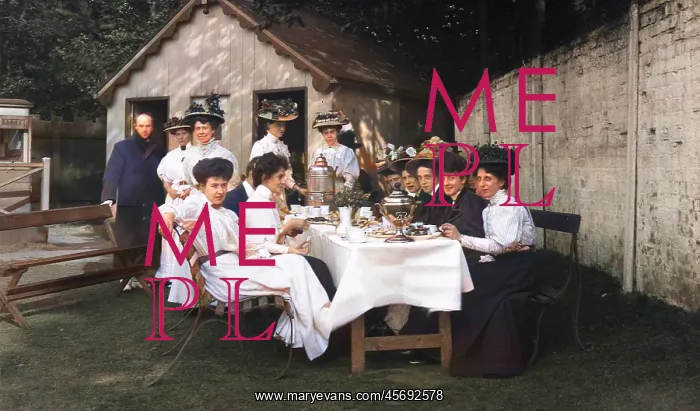 : Edwardian tennis match : Edwardian tennis match