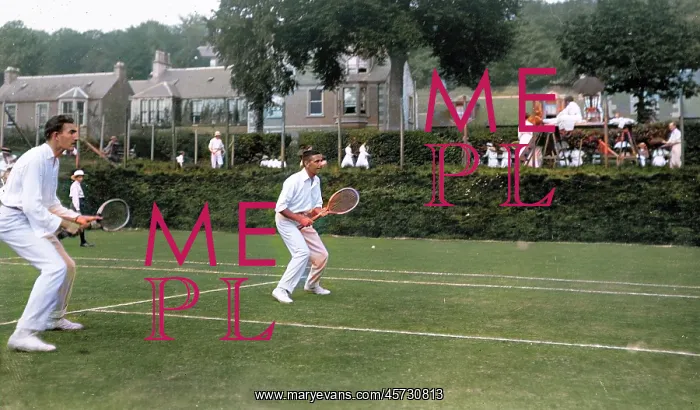 : Edwardian tennis match : Edwardian tennis match