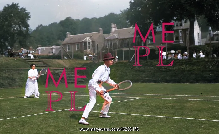: Edwardian tennis match : Edwardian tennis match