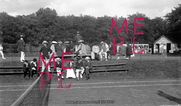 : Edwardian tennis spectators : Edwardian tennis spectators