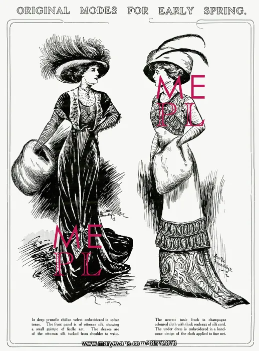: Edwardian women's clothing for spring 1909 : Edwardian women's clothing for spring 1909