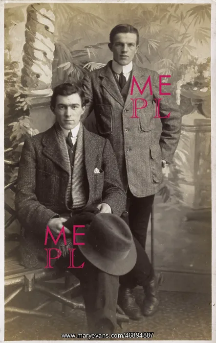 : Two Edwardian young men : Two Edwardian young men
