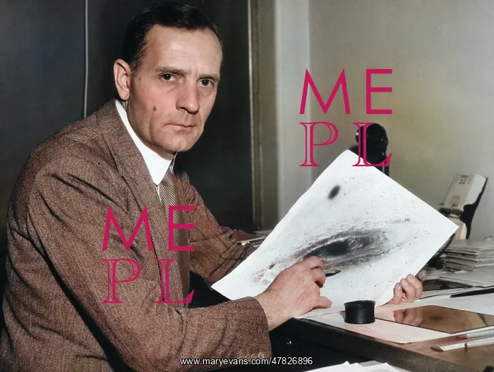 : Edwin Hubble with Galaxy, circa 1940 : Edwin Hubble with Galaxy, circa 1940