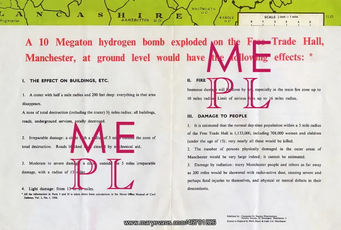 : The Effects of a Hydrogen Bomb dropped on Manchester : The Effects of a Hydrogen Bomb dropped on Manchester