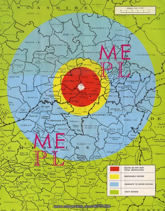 : The Effects of a Hydrogen Bomb dropped on Manchester : The Effects of a Hydrogen Bomb dropped on Manchester
