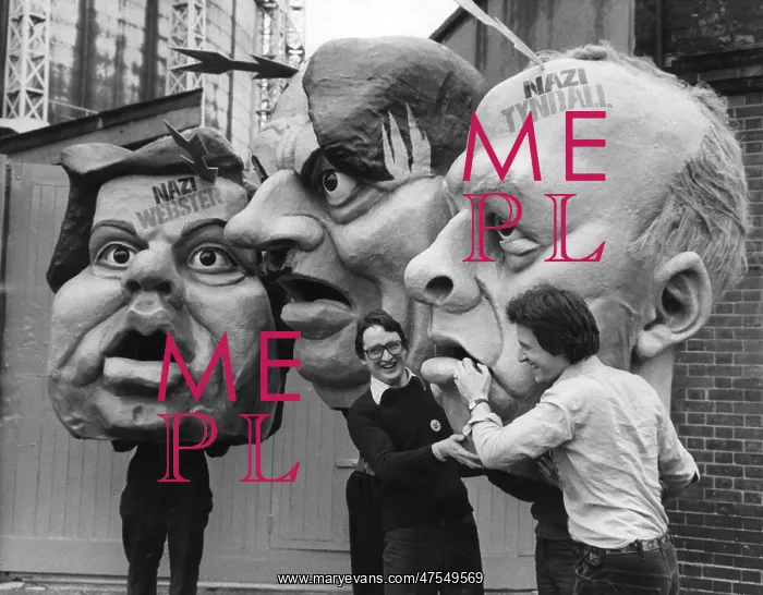 : Effigies of Webster, Tyndall and Hitler : Effigies of Webster, Tyndall and Hitler