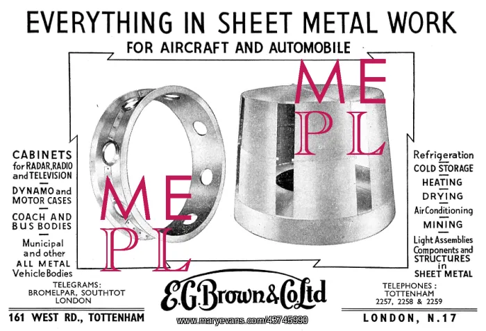 : E.G.Brown Aeronautical Engineers & Sheet Metal Workers : E.G.Brown Aeronautical Engineers & Sheet Metal Workers